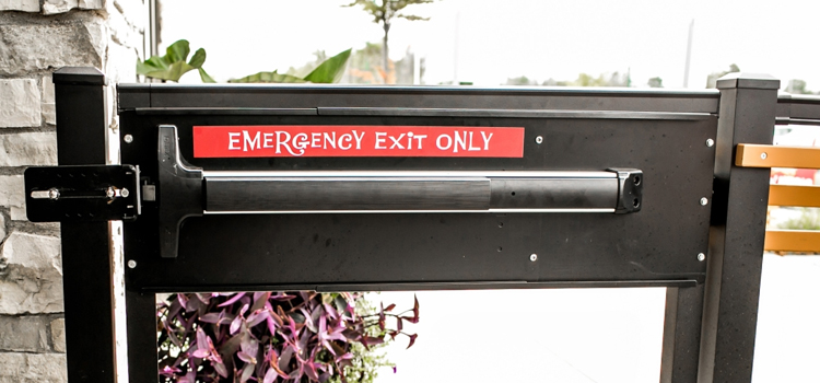 emergency push bar installation in Manhattan Beach